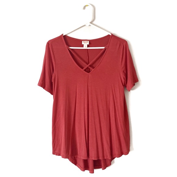 Mossimo Supply Co. Criss Cross V-Neck Top - Picture 1 of 4